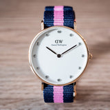 Buy Shop Daniel Wellington Classy Winchester White Dial Two Tone NATO Strap Watch For Women - DW00100077 USA Online