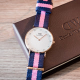 Buy Shop Daniel Wellington Classy Winchester White Dial Two Tone NATO Strap Watch For Women - DW00100077 USA Online
