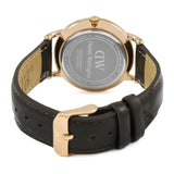 Buy Shop Daniel Wellington Dapper York White Dial Brown Leather Strap Watch For Women - DW00100093 USA Online