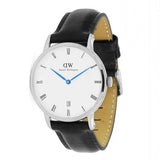 Buy Shop Daniel Wellington Dapper Sheffield White Dial Black Leather Strap Watch For Women - DW00100096 USA Online
