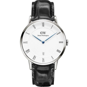 Buy Shop Daniel Wellington Dapper Reading White Dial Black Leather Strap Watch For Men - DW00100108 USA Online