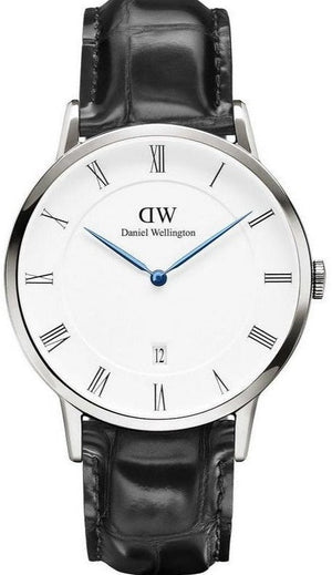 Buy Shop Daniel Wellington Dapper Reading White Dial Black Leather Strap Watch For Men - DW00100108 USA Online
