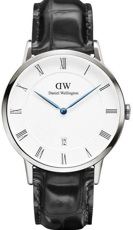 Buy Shop Daniel Wellington Dapper Reading White Dial Black Leather Strap Watch For Men - DW00100108 USA Online
