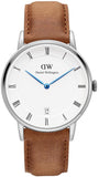 Buy Shop Daniel Wellington Dapper Durham Analog White Dial Brown Leather Strap Watch For Women - DW00100114 USA Online