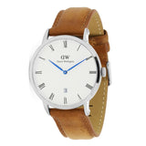 Buy Shop Daniel Wellington Dapper Durham White Dial Brown Leather Strap Watch For Men - DW00100116 USA Online