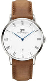 Buy Shop Daniel Wellington Dapper Durham White Dial Brown Leather Strap Watch For Men - DW00100116 USA Online