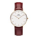 Buy Shop Daniel Wellington Classic Suffolk White Dial Brown Leather Strap Watch For Men - DW00100122 USA Online