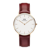 Buy Shop Daniel Wellington Classic Suffolk White Dial Brown Leather Strap Watch For Men - DW00100122 USA Online