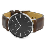Buy Shop Daniel Wellington Classic Bristol Black Dial Brown Leather Strap Watch For Men - DW00100131 USA Online
