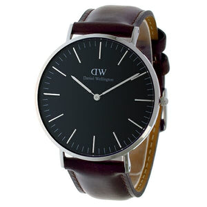 Buy Shop Daniel Wellington Classic Bristol Black Dial Brown Leather Strap Watch For Men - DW00100131 USA Online