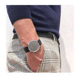 Buy Shop Daniel Wellington Classic Reading Black Dial Black Leather Strap Watch For Men - DW00100135 USA Online