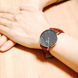 Buy Shop Daniel Wellington Classic Durham Black Dial Brown Leather Strap Watch For Women - DW00100142 USA Online