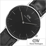 Buy Shop Daniel Wellington Classic Reading Black Dial Black Leather Strap Watch For Women - DW00100147 USA Online