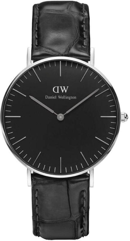 Buy Shop Daniel Wellington Classic Reading Black Dial Black Leather Strap Watch For Women - DW00100147 USA Online