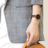 Buy Shop Daniel Wellington Petite St Mawes Black Dial Brown Leather Strap Watch For Women - DW00100169 USA Online