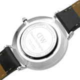 Buy Shop Daniel Wellington Petite Sheffield Black Dial Black Leather Strap Watch For Women - DW00100180 USA Online