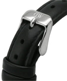 Buy Shop Daniel Wellington Petite Sheffield Black Dial Black Leather Strap Watch For Women - DW00100180 USA Online