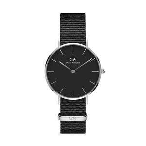 Buy Shop Daniel Wellington Classic Petite Cornwall Black Dial Black NATO Strap Watch For Women - DW00100216 USA Online