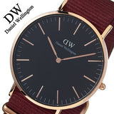 Buy Shop Daniel Wellington Classic Roselyn Black Dial Maroon Nylon Strap Watch For Women - DW00100269 USA Online