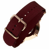 Buy Shop Daniel Wellington Classic Roselyn Black Dial Maroon Nylon Strap Watch For Women - DW00100269 USA Online