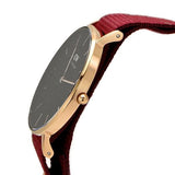 Buy Shop Daniel Wellington Classic Roselyn Black Dial Maroon Nylon Strap Watch For Women - DW00100273 USA Online