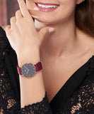 Buy Shop Daniel Wellington Classic Roselyn Black Dial Maroon Nylon Strap Watch For Women - DW00100273 USA Online