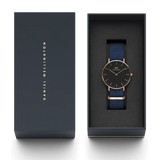 Buy Shop Daniel Wellington Classic Bayswater Black Dial Black NATO Strap Watch For Women - DW00100281 USA Online