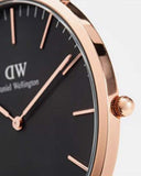 Buy Shop Daniel Wellington Classic Dover Black Dial White Nylon Strap Watch For Women - DW00100310 USA Online