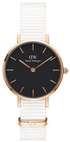 Buy Shop Daniel Wellington Classic Dover Black Dial White Nylon Strap Watch For Women - DW00100310 USA Online