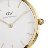 Buy Shop Daniel Wellington Classic Petite Evergold White Dial Gold Mesh Bracelet Watch For Women - DW00100350 USA Online
