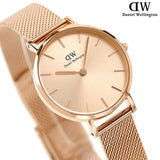 Buy Shop Daniel Wellington Petite Rose Gold Dial Rose Gold Mesh Bracelet Watch For Women - DW00100470 USA Online