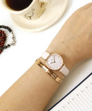 Buy Shop Daniel Wellington Petite Rouge Pink Dial Pink Leather Strap Watch For Women - DW00100511 USA Online