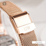Buy Shop Daniel Wellington Petite Melrose Mother of Pearl Pink Dial Pink Mesh Strap Watch For Women - DW00100513 USA Online