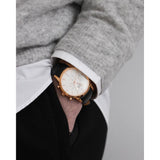 Buy Shop Daniel Wellington Iconic Chronograph Sheffield White Dial Black Leather Strap Watch For Men - DW00100646 USA Online