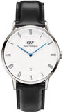 Buy Shop Daniel Wellington Dapper Sheffield White Dial Black Leather Strap Watch For Men - DW00100088 USA Online