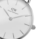 Buy Shop Daniel Wellington Classic Petite Sheffield White Dial Black Leather Strap Watch For Women - DW00100242 USA Online