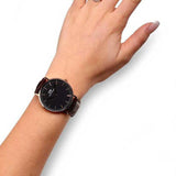 Buy Shop Daniel Wellington Classic Bristol Black Dial Brown Leather Strap Watch for Men - DW00100137 USA Online