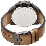 Buy Shop Diesel Mega Chief Chronograph White Dial Brown Leather Strap Watch For Men - DZ4280 USA Online