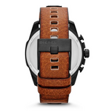 Buy Shop Diesel Mega Chief Quartz Black Dial Two Tone Leather Strap Watch For Men - DZ4305 USA Online