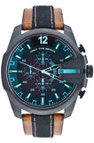 Buy Shop Diesel Mega Chief Quartz Black Dial Two Tone Leather Strap Watch For Men - DZ4305 USA Online