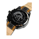 Buy Shop Diesel Mega Chief Quartz Black Dial Two Tone Leather Strap Watch For Men - DZ4305 USA Online