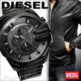 Buy Shop Diesel Mega Chief Chronograph Black Dial Black Steel Strap Watch For Men - DZ4355 USA Online