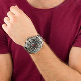 Buy Shop Diesel Mega Chief Chronograph Grey Dial Grey Steel Strap Watch For Men - DZ4421 USA Online