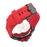 Buy Shop Diesel Mega Chief Chronograph Black Dial Red Silicone Strap Watch For Men - DZ4427 USA Online