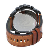 Buy Shop Diesel Mega Chief Chronograph Grey Dial Brown Leather Strap Watch For Men - DZ4463 USA Online