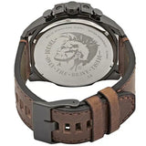 Buy Shop Diesel Mega Chief Chronograph Grey Dial Brown Leather Strap Watch For Men - DZ4463 USA Online