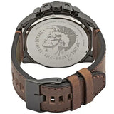 Diesel Mega Chief Grey Dial Brown Leather Strap Watch For Men - DZ4463