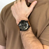 Buy Shop Diesel Mega Chief Chronograph Grey Dial Brown Leather Strap Watch For Men - DZ4463 USA Online