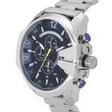 Buy Shop Diesel Mega Chief Chronograph Blue Dial Silver Steel Strap Watch For Men - DZ4465 USA Online