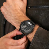 Buy Shop Diesel Mega Chief Chronograph Black Dial Black Mesh Strap Watch For Men - DZ4527 USA Online